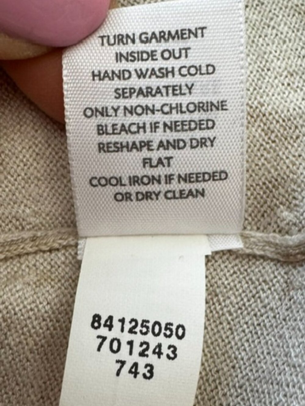 J. Jill Cream and Tan Lightweight Sweater w/Abstract Design, Large - Picture 5 of 5
